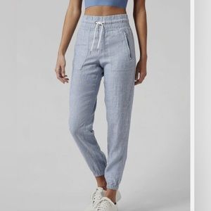 NWT Athleta Cabo Linen Jogger Pant 12 LONG